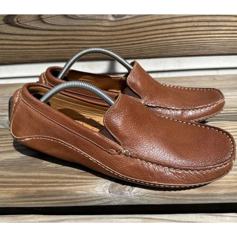 Mercanti Fiorentini Relax Men Driving Loafer Brown Leather Moccasin Shoes 9.5